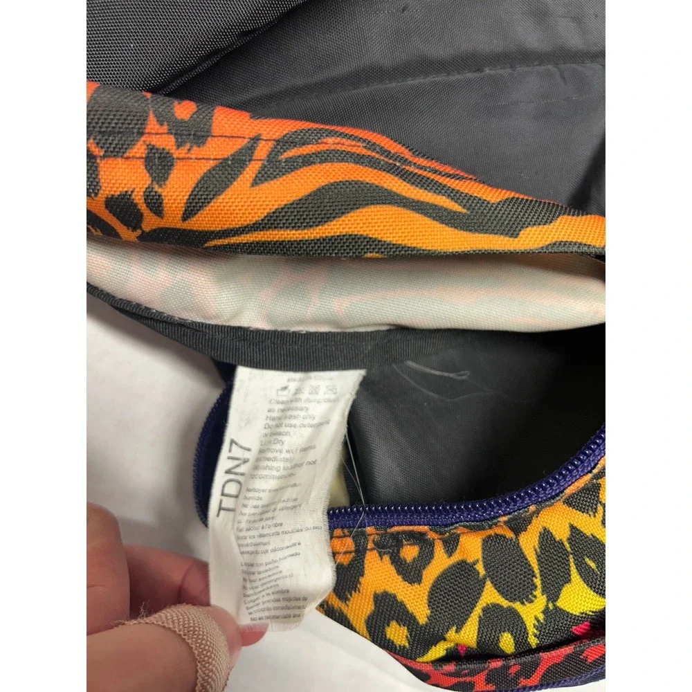 JanSport Rainbow Animal Print Backpack Leopard Zebra Stripe Multi Pocket TDN7